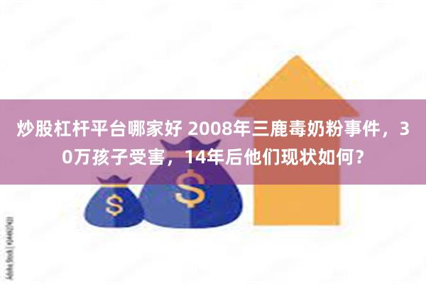 炒股杠杆平台哪家好 2008年三鹿毒奶粉事件，30万孩子受害，14年后他们现状如何？