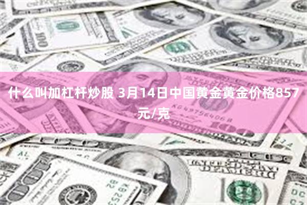 什么叫加杠杆炒股 3月14日中国黄金黄金价格857元/克